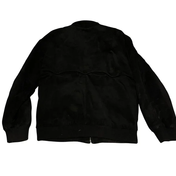 Mobetta The Original Authentic Black Suede Bomber Jacket Mens Size M